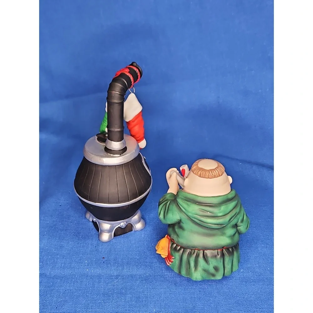Dept 56 Merry Makers Christmas Stockings Pot Bellied Stove Monk
